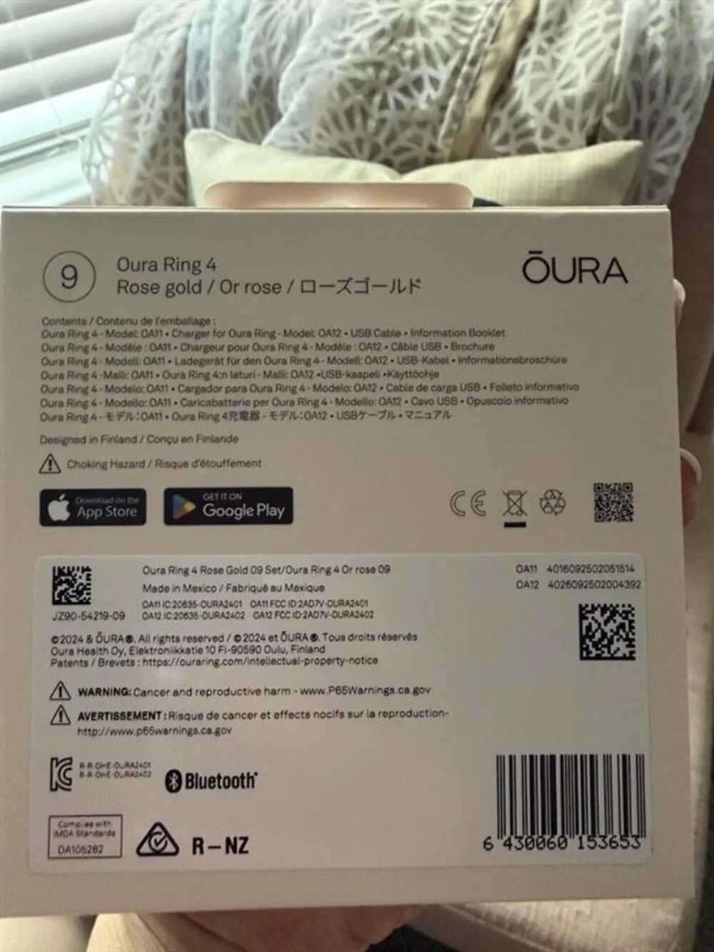 Oura Ring, Gen 4, Size 9, Rose Gold